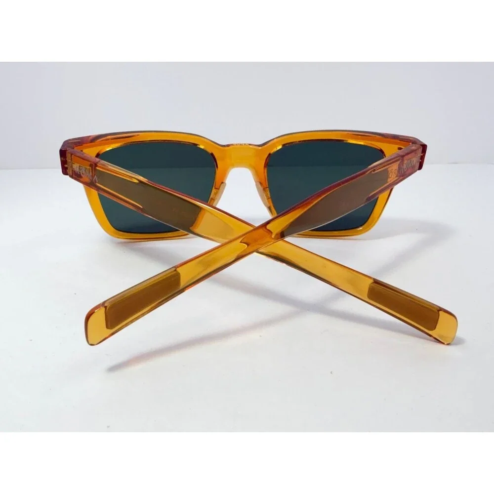 RŌKA Lockhart E7538 0451 Sunglasses Women's Amber Square Polarized Green Lenses